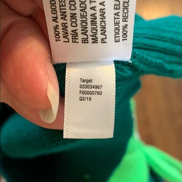 Nwot Cat & Jack green triceratops sweater - Picture 6 of 6